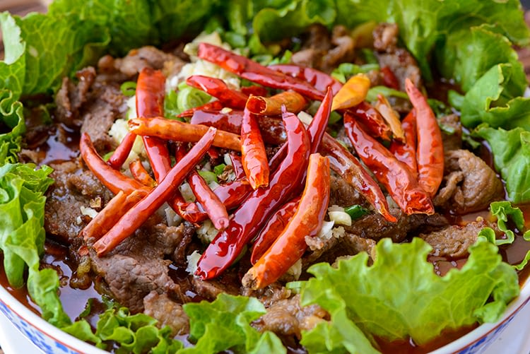 Sichuan Poached Beef in Hot Chili Oil - Hot Impression